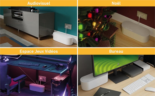 Boîte de Rangement de Câbles en Bois pour Ligne Électrique